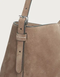 Suede Carry All Contrast Stitch Tote