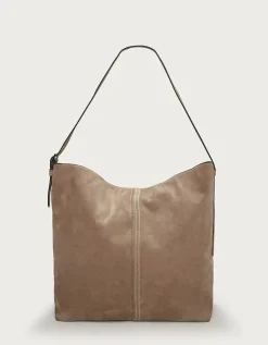 Suede Carry All Contrast Stitch Tote