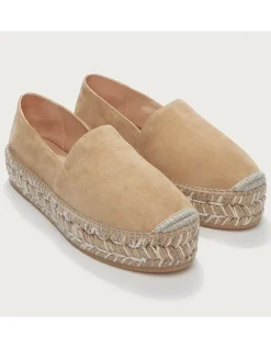Suede Contrast Flatform Espadrille
