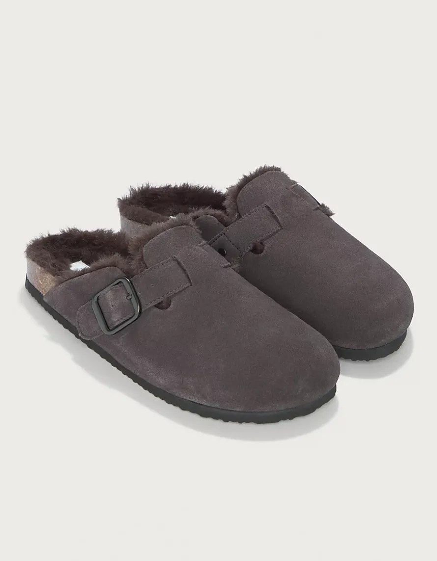 Suede Corkbed Mule Slipper