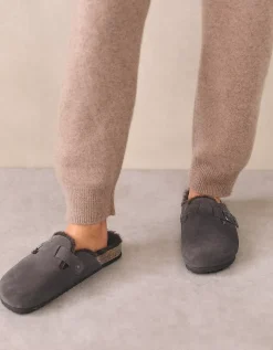 Suede Corkbed Mule Slipper