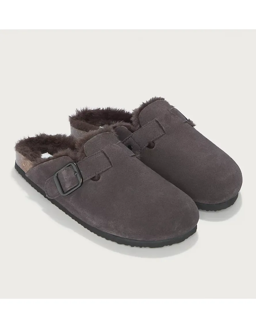 Suede Corkbed Mule Slipper