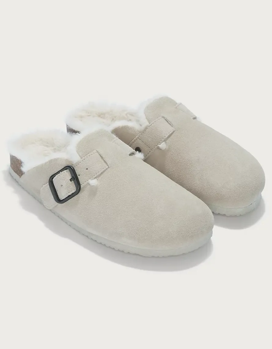 Suede Corkbed Mule Slipper