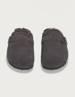 Suede Corkbed Mule Slipper