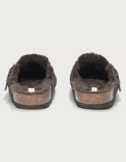 Suede Corkbed Mule Slipper
