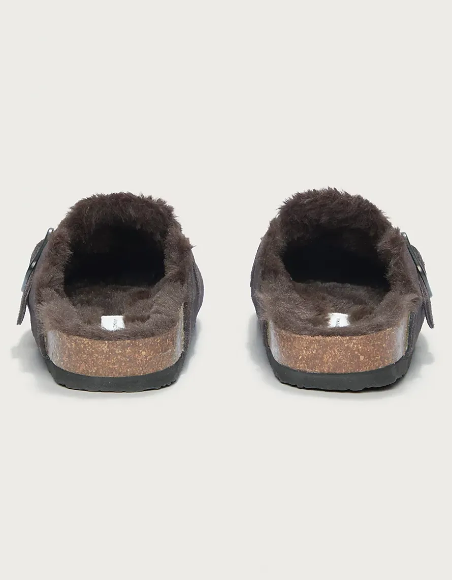 Suede Corkbed Mule Slipper