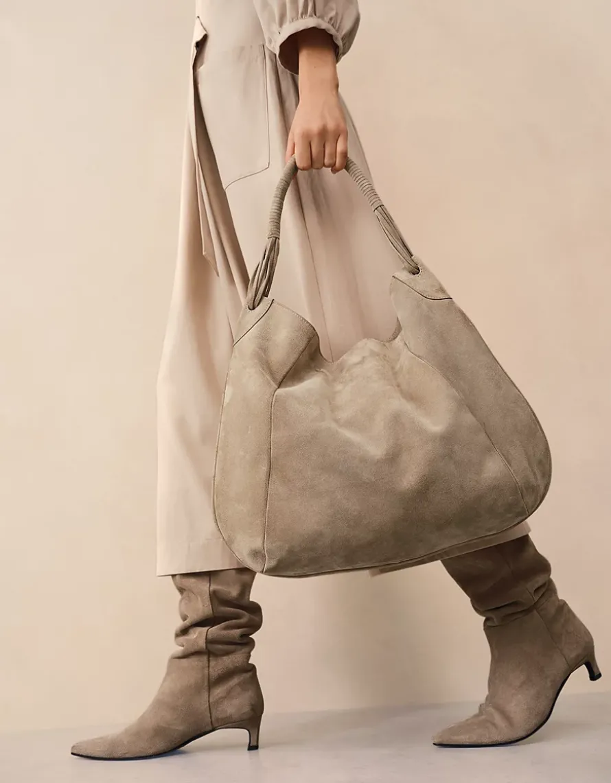 Suede Hobo Bag