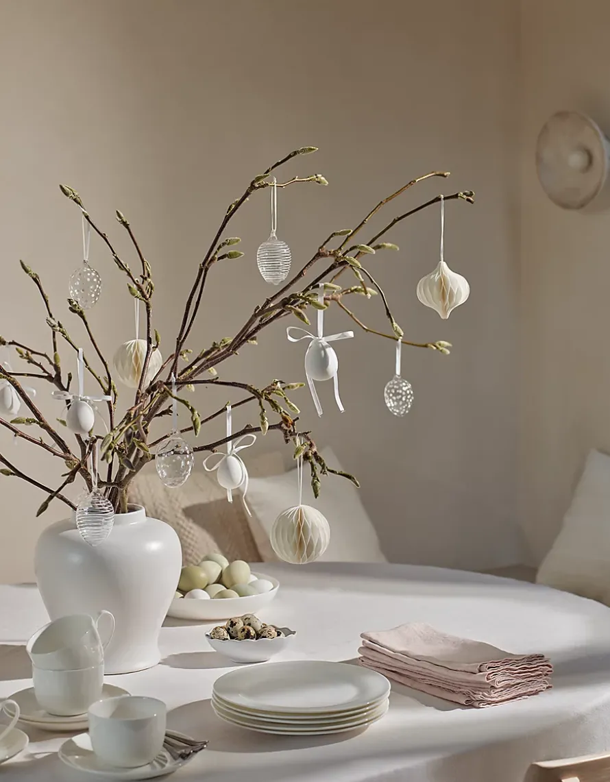 Swirl and Spots Glass Egg Decorations – Set of 6