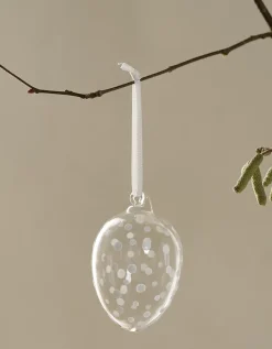 Swirl and Spots Glass Egg Decorations – Set of 6