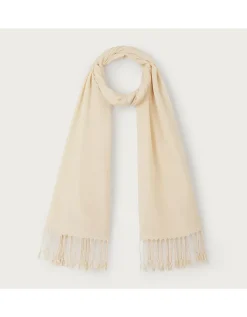 TENCEL™ Modal Wool Plain Fringe Scarf