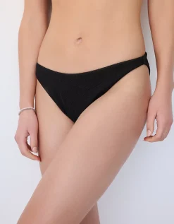 Textured High Leg Bikini Briefs
