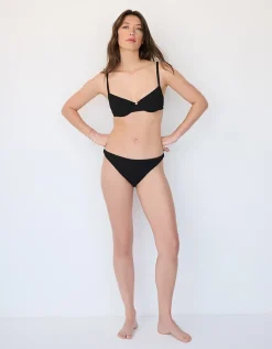 Textured High Leg Bikini Briefs