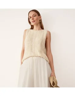 Textured Stitch Knitted Tank