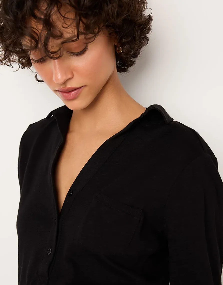 The Perfect Organic Cotton Rib Side Shirt