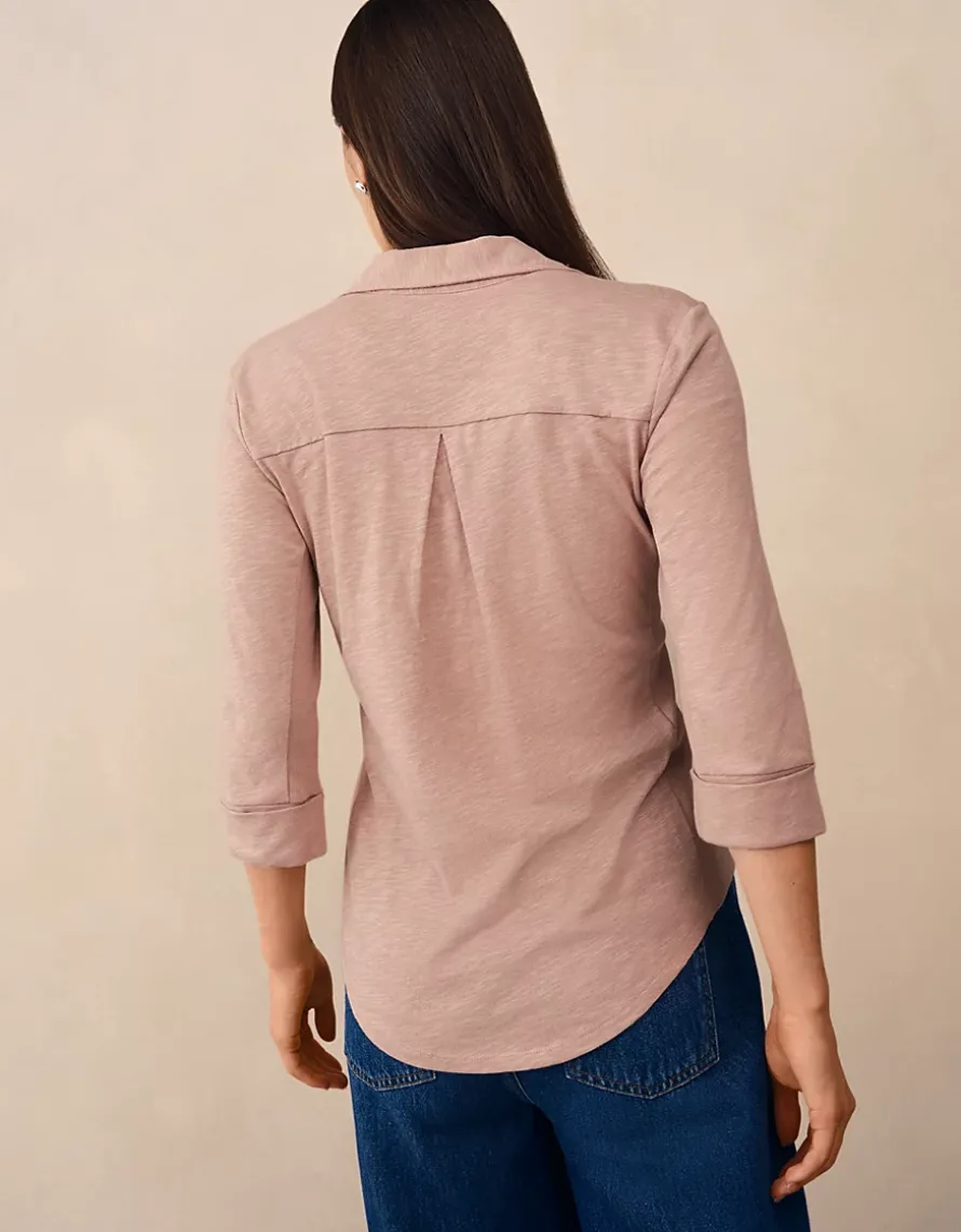 The Perfect Organic Cotton Rib Side Shirt