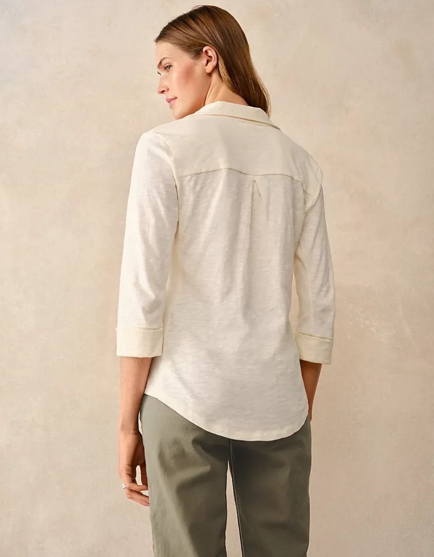 The Perfect Organic Cotton Rib Side Shirt