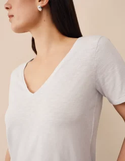 The Perfect Organic Cotton Slub V-Neck T-Shirt
