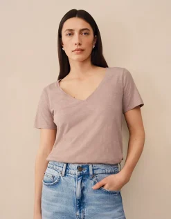 The Perfect Organic Cotton Slub V-Neck T-Shirt