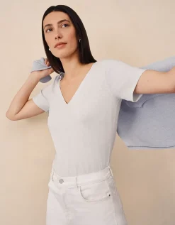 The Perfect Organic Cotton Slub V-Neck T-Shirt