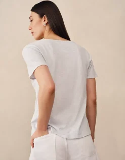The Perfect Organic Cotton Slub V-Neck T-Shirt