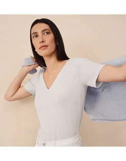 The Perfect Organic Cotton Slub V-Neck T-Shirt