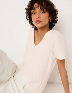 The Perfect Organic Cotton Slub V-Neck T-Shirt