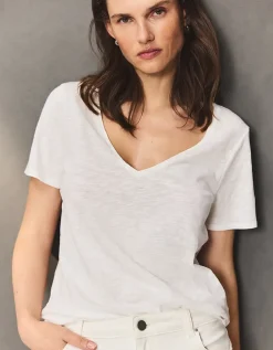 The Perfect Organic Cotton Slub V-Neck T-Shirt