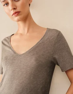 The Perfect Organic Cotton Slub V-Neck T-Shirt
