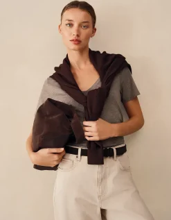 The Perfect Organic Cotton Slub V-Neck T-Shirt
