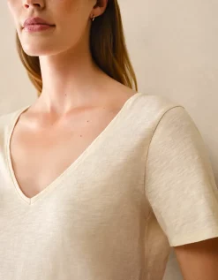 The Perfect Organic Cotton Slub V-Neck T-Shirt