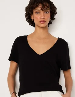 The Perfect Organic Cotton Slub V-Neck T-Shirt