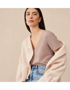 The Perfect Organic Cotton Slub V-Neck T-Shirt