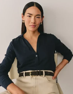 The Perfect Single Button Slub Jersey Shirt