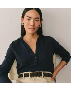 The Perfect Single Button Slub Jersey Shirt