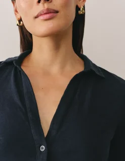 The Perfect Single Button Slub Jersey Shirt