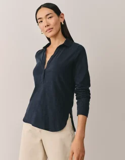 The Perfect Single Button Slub Jersey Shirt