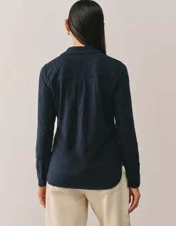The Perfect Single Button Slub Jersey Shirt