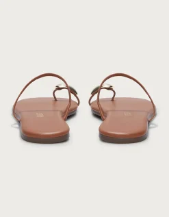 TKEES Colette Gold Toe-Post Sandals