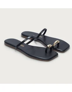 TKEES Colette Gold Toe-Post Sandals