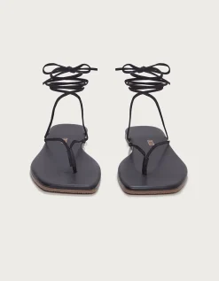 TKEES Lilu Square Toe Tie Up Sandal