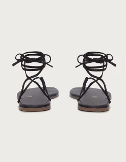TKEES Lilu Square Toe Tie Up Sandal