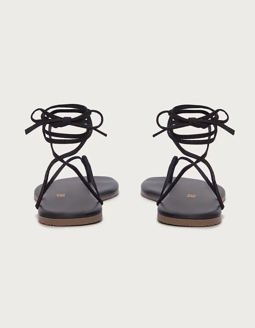 TKEES Lilu Square Toe Tie Up Sandal