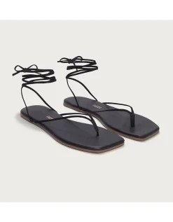 TKEES Lilu Square Toe Tie Up Sandal