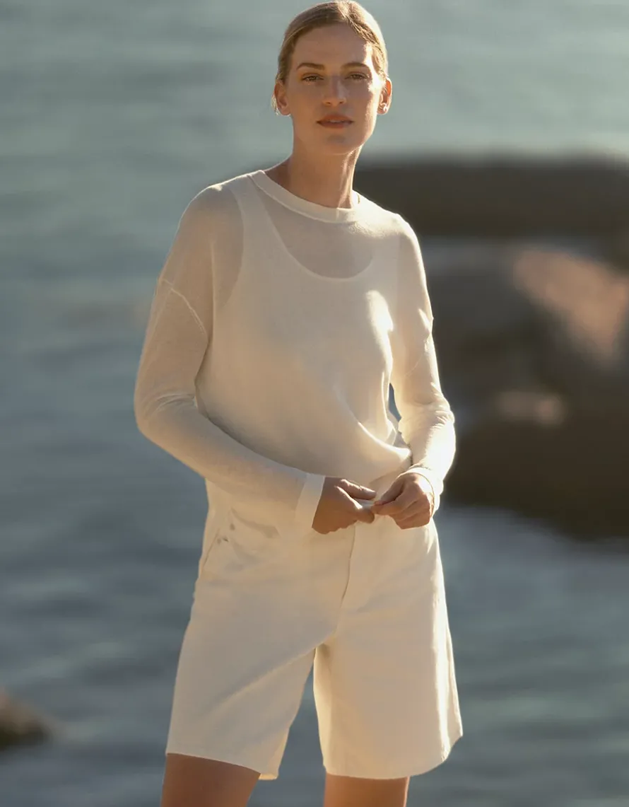 Transparent Knit Jumper with Viscose