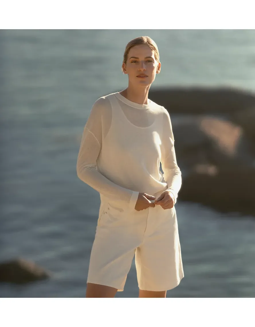 Transparent Knit Jumper with Viscose