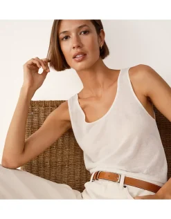 Transparent Knit Vest with Viscose