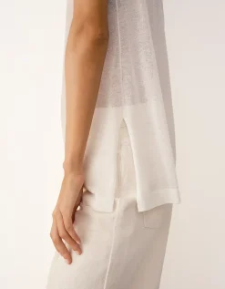 Transparent Knit Vest with Viscose