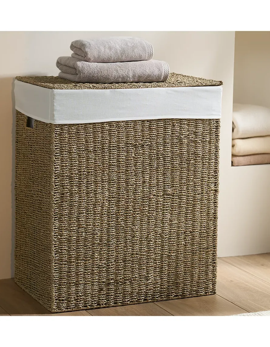 Triple Seagrass Laundry Basket