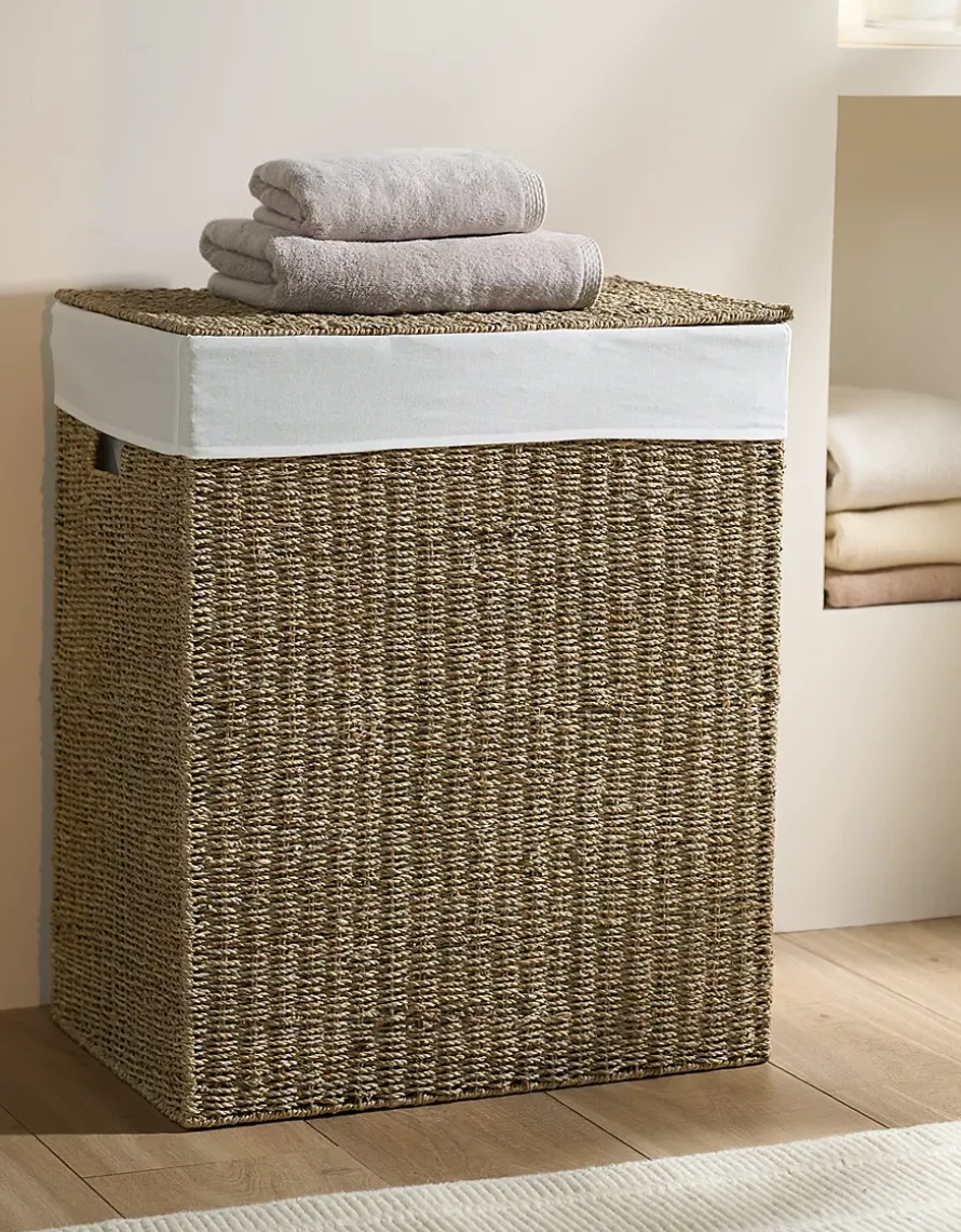 Triple Seagrass Laundry Basket