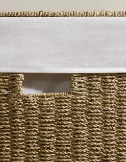 Triple Seagrass Laundry Basket